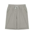 thumbnail image 5 of Summer Savings Clearance! Itsun Girls Shorts,Girls Linen Shorts Casual Bermuda Long Linen Shorts High Waisted Comfy Summer Shorts with Pockets Gray 3-4 Years, 5 of 5