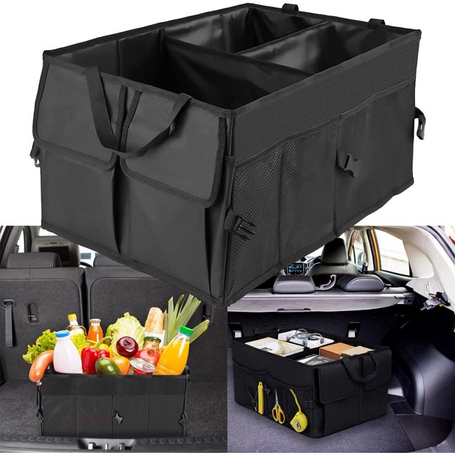 Organizador de maletero de Coche Boclier Cesta organizadora plegable con Múltiples compartimentos
