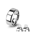 thumbnail image 3 of His and Her 3pc Stainless Steel 3.25 Ct Cz Bridal Ring Set and Men Beveled Edge Band Women's Size 09 Men's 06mm Size 10, 3 of 6