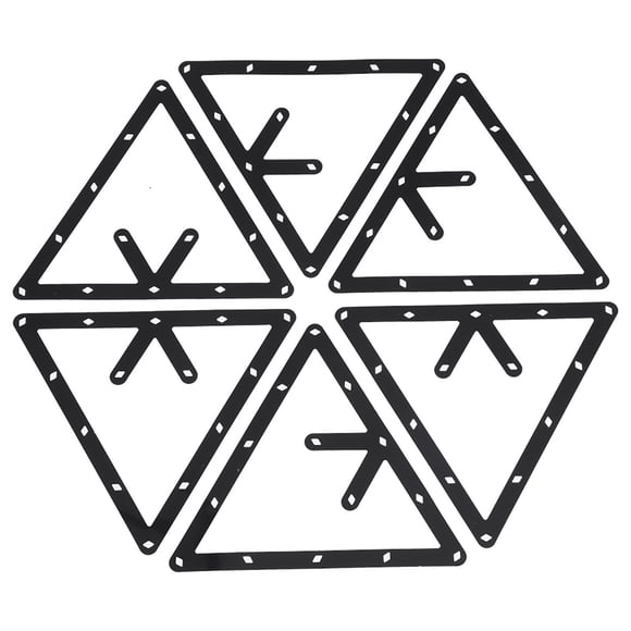Estante para mesa de Billar, Soporte para Bolas Triangulares Negros de 6 piezas, Accesorio para Tacos de Billar para mesa de Billar de Posicionamiento para Salas de Billar, USO