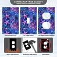 thumbnail image 3 of Yayeee Duplex Wall Plate 1-Gang 4.5"x2.7" Home Receptacle Light Switch Decorative Outlet Cover, Neon Pink Starfish, 3 of 7