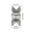 thumbnail image 2 of Uxcell 1pcs V Groove Track Wheel, 1.89" 304 Stainless Steel Sliding Gate Double Bearing Rollers for Inverted Track, 2 of 6