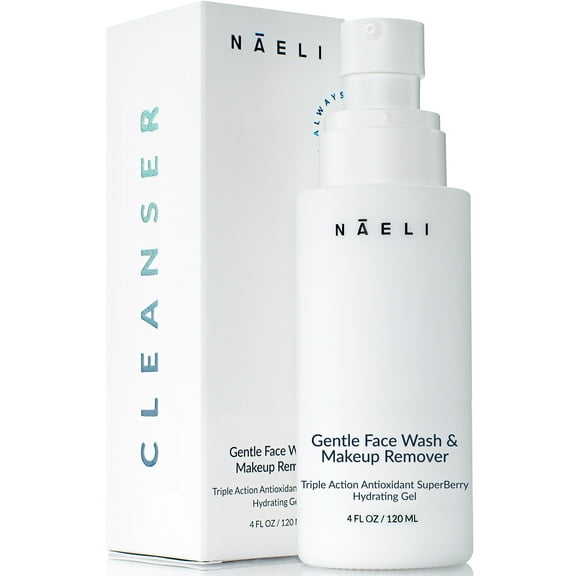 NAELI Ultra Gentle Daily Face Cleanser with SuperBerry Antioxidants for Dry Skin, 4 oz
