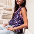 thumbnail image 5 of Laqbezok Women's Large Sequin Tank Top, Sparkly Sleeveless Scoop Neck Paillette Blouse, Sexy Beach Party Outfit, 5 of 9
