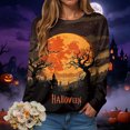 thumbnail image 2 of Duqingm 2026 Halloween Shirts for Women Long Sleeve Spooky Graphic Tees Vintage Festival Tops Crew Neck Sweatshirts Funny Gifts,L, 2 of 7