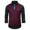 thumbnail image 1 of HXWCHs Tagless Product Classification Men's Tank tops - Suit Vest for Casual Business Solid Color Design Fabric Modern Fit and Versatile Layering XL RD2, 1 of 3