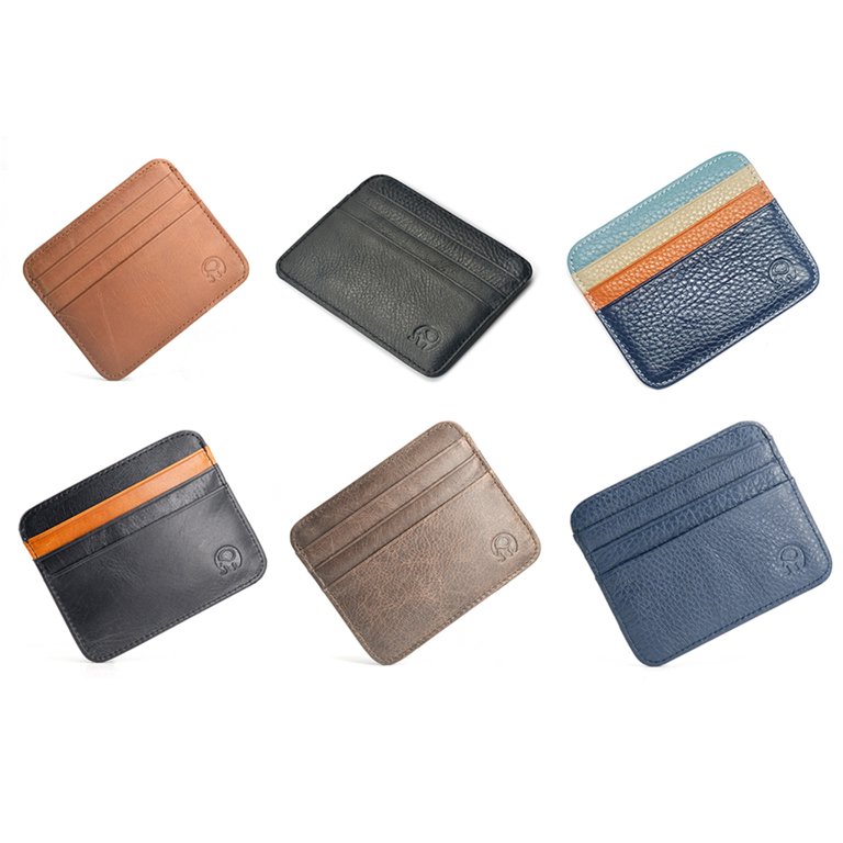 Men Leather Wallet Short Vintage Male Purses Money Credit Holders