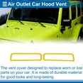 thumbnail image 3 of Cubierta de recubrimiento de salida de aire del capó Unique Bargains para Jeep Wrangler JL JLU 2018-2024, Bezel de decoración exterior ABS Amarillo 15x4.5cm 7 Pcs, 3 of 7