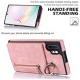 thumbnail image 6 of Feishell for Samsung Note 10 Plus, Case Wallet with Card Holder Functional Two Way Kickstand Durable Zipper Pocket RFID Blocking Leather Protective Leather for Samsung Galaxy Note 10 Plus, Pink, 6 of 12