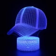 thumbnail image 2 of 4 Pcs 3D Baseball Night Light(Man Baseball Player, Baseball Cap, Baseball Glove), DDDNIGHTLIGHT Led Illusion Lamp 16 Color Change Remote Control, Bed Living Room Kids Boys Xmas, 2 of 7
