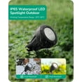 thumbnail image 4 of EDISHINE  Outdoor Landscape Light, Spotlight for Garden Decor 400 Lm, 4.8W, 5 Color Lenses, Black, 4 of 9