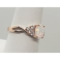 thumbnail image 3 of Size 8, White Fire Opal Topaz Rose Gold Ring, 3 of 6