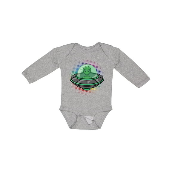 Inktastic Spaceship Funny Alien Outer Space Boys or Girls Long Sleeve Baby Bodysuit