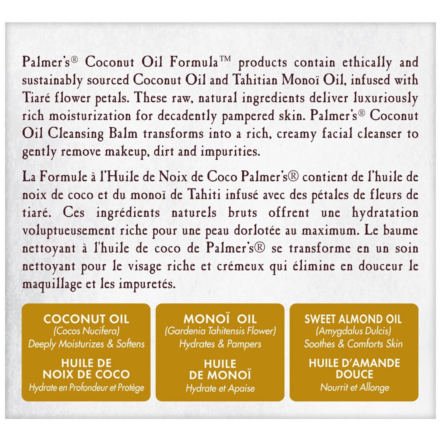 Palmer's Coconut Monoi Facial Cleansing Balm – 64g, Mit Wiederverwendbarem Kokos-Schwamm