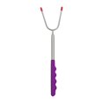 thumbnail image 1 of DOLITY BBQ Fourche Extensible Réutilisable Poignée en Bois Polyvalent Feu de Camp violet, 1 of 7