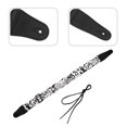 thumbnail image 3 of 1Pc Electric Guitar Belt Printed Guitar Strap Chic Guitar Accessory Black White, 3 of 7