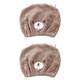 thumbnail image 1 of Toallas para secar el cabello Gorros de oso lindo Sombrero para el cabello Secado rápido Baño Cabezal de ducha Toalla Envoltura Gorro para el cabello de secado rápidoCaqui, 1 of 6