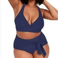 thumbnail image 1 of Maillot de Bain Taille Haute pour Femmes Maillot de Bain Taille Haute Imprimé Léopard Maillot de Bain Fendu Maillot de Bain Femmes Bikini Léopard Maillot de Bain Femmes, 1 of 9