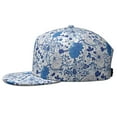 thumbnail image 3 of Floral Snapback Hat for Men Women, Adjustable Baseball Cap with Watercolor Flower Pattern, Flat Brim Breathable Flat Brim Back Hip Hop Style Cap, 3 of 8