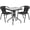Black, variant on Bowery Hill 3 Piece Square Patio Bistro Set in Aluminum and Beige