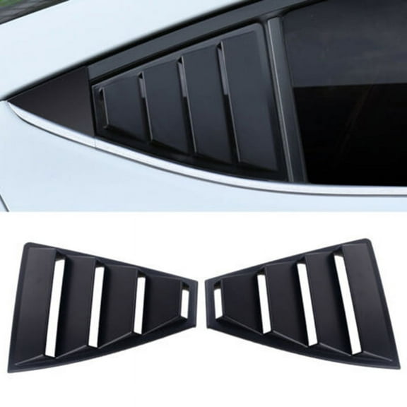Rear Quarter Side Window Louvers Vent Cover Trim Panel Window Blinds Triangular for 2017 2018 2019