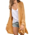 thumbnail image 3 of Lightweight Women Long Sleeve Open Front Knit Cardigan Hollow-Out Loose Kimino Wear, 3 of 4
