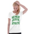 thumbnail image 4 of No Meat This Athlete Vegetarian Funny Womens Slim Fit Graphic Tee Brisco Brands X, 4 of 5