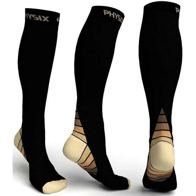 2 Crescendo Beige - Calcetines de compresión para exteriores - L/XL