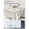 thumbnail image 2 of Ventilador de Techo ZMISHIBO 60" Dimmable 20W LED con Control Remoto y App, 2 of 9