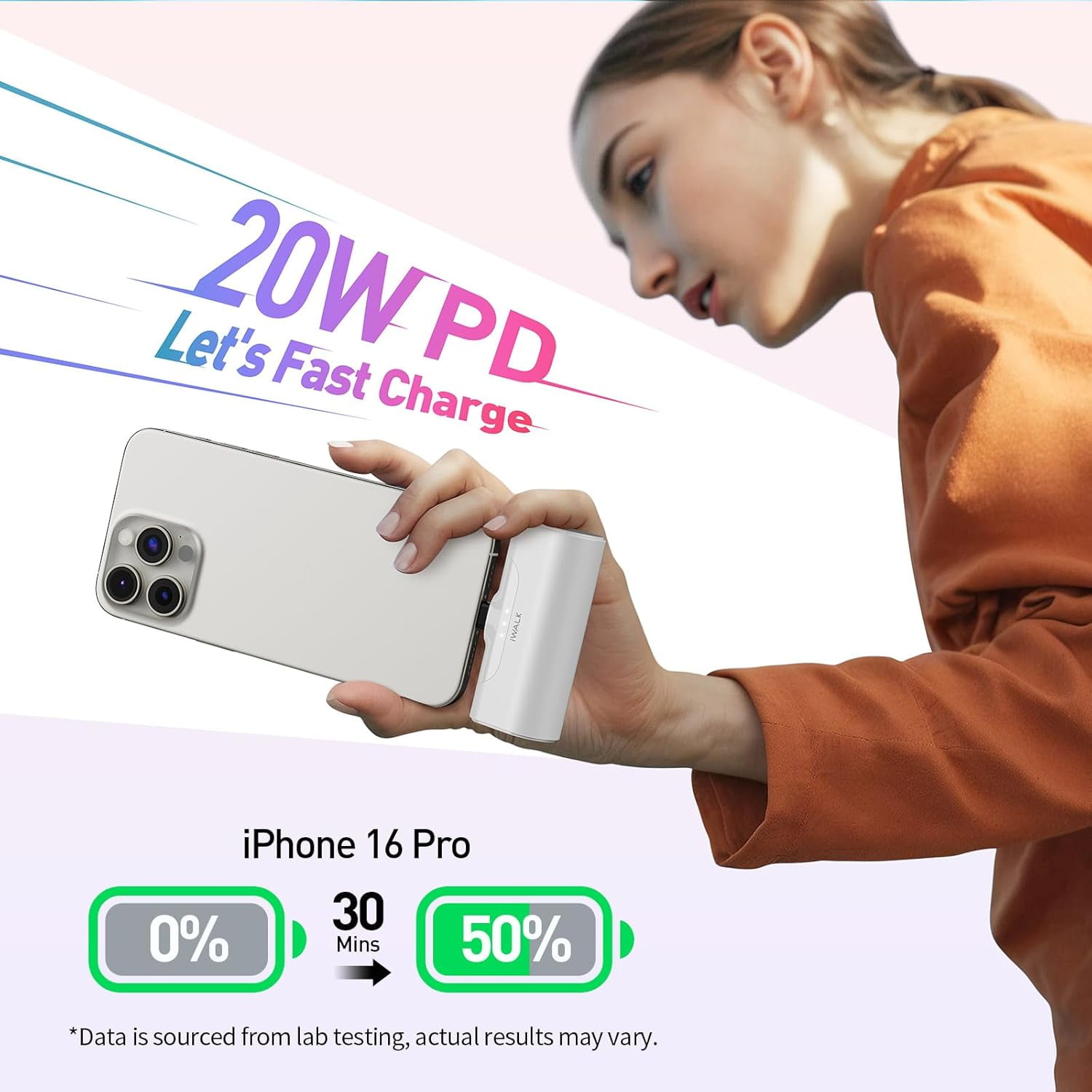 Portable Charger for iPhone 17/16/15 USB-C Small Power Bank 20W 4,500mAh Fast Charging Battery Pack Compatible with iPhone 15/16/16/17 Plus/17 Pro/17 Pro Max, Samsung Galaxy S25/S24/S23 Android