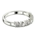 thumbnail image 3 of 0.36ct Round and Pear Diamond Moissanite 18K White Gold Over Silver Wedding Band, 3 of 4