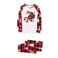 thumbnail image 3 of Odeerbi Christmas Pajamas for Family Holiday Long Sleeve Family Christmas Pajamas Matching Sets Mom Christmas Plaid Printed Blouse Tops + Pants Sleepwear Family Matching PJs Set Red, 3 of 6