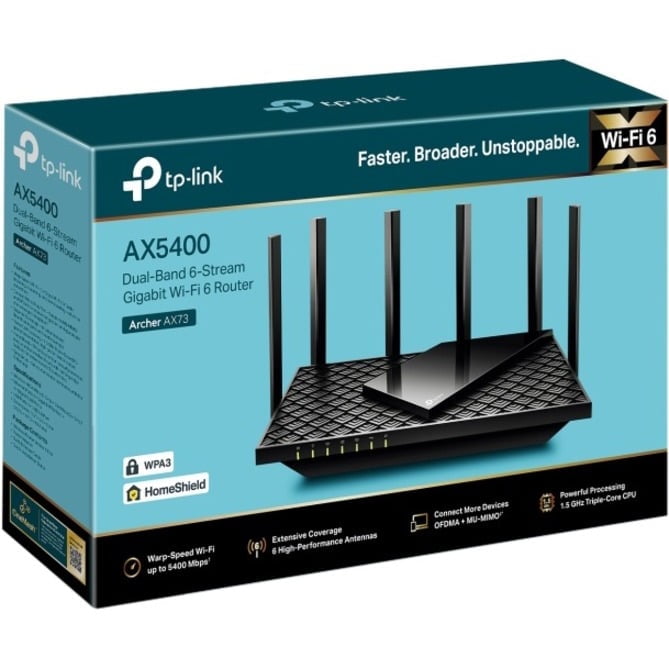 TP-Link Archer AX73 Wi-Fi 6ルーター TP-Link Archer AX73 - AX5400 WiFi 6 Router - High-Speed
