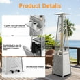 thumbnail image 5 of Outdoor Propane Patio Heater, Patio Pyramid Flame Heater with Wheels and Lid, 48,000 BTU Portable Outdoor Heater for Large Spaces, Outdoor Parties, Backyards and Gardens, 5 of 6