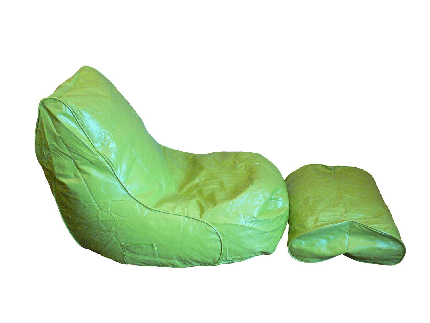 Boscoman Vinyl Bean bag Lounger with Footrest