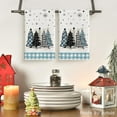 thumbnail image 2 of SOME THING Beige Blue Xmas Trees Christmas Kitchen Towels Dish Towels, 18x26 Inch Buffalo Plaid Daily Winter Decoration Hand Towels Set of 2, 2 of 6