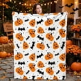 thumbnail image 5 of Halloween Blanket 50x60in Flannel Throw for Sofa Couch Bed, Soft Cozy Fleece Plush Blanket with Ghost Pumpkin Skull Print, Halloween Decorations Gift by OVFUIZ, 5 of 6