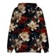 thumbnail image 4 of Men's Loose Flowers Printed Hooded Sweatshirt Men's Casual Fashion Sports Sweatshirt4XL, 4 of 4