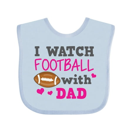 

Inktastic I Watch Football with My Dad Gift Baby Boy or Baby Girl Bib