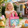 thumbnail image 5 of Anhility 12Pcs Easter Gift Bags Multicolor Bunny and Eggs Treat Tote Bags with Handles Egg Hunt Bag for Snack Candy Treat Party Favor Spring Birthday Party Supplies, 7.87x7.87x3.54in, 5 of 6
