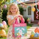 thumbnail image 5 of Uuiauoio 12 Pcs Easter Gift Bags with Handles, Easter Egg Hunt Bags, Reusable Rabbit Bunny Bag for Egg Hunt Party Supplies Decorations, 7.87x7.87x3.54in, 5 of 6