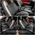 thumbnail image 5 of Red Rain Mustang Car Seat Covers Full Set Black and Orange Leather Auto Seat Cushion Cover Customized Ford Mustang 2016 2017 2018 2019 2020 2021 2022 2023 10Pcs (Mustang-Black+Orange), 5 of 12