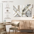 thumbnail image 5 of Elephant Stock Marble Texture Geometric Abstract Wall Art - Horizontal Multi Panel Canvas - Living Room Wall Decor - Abstract Multi Panel - Gray And Gold Decor - 74" x 48", 5 of 8