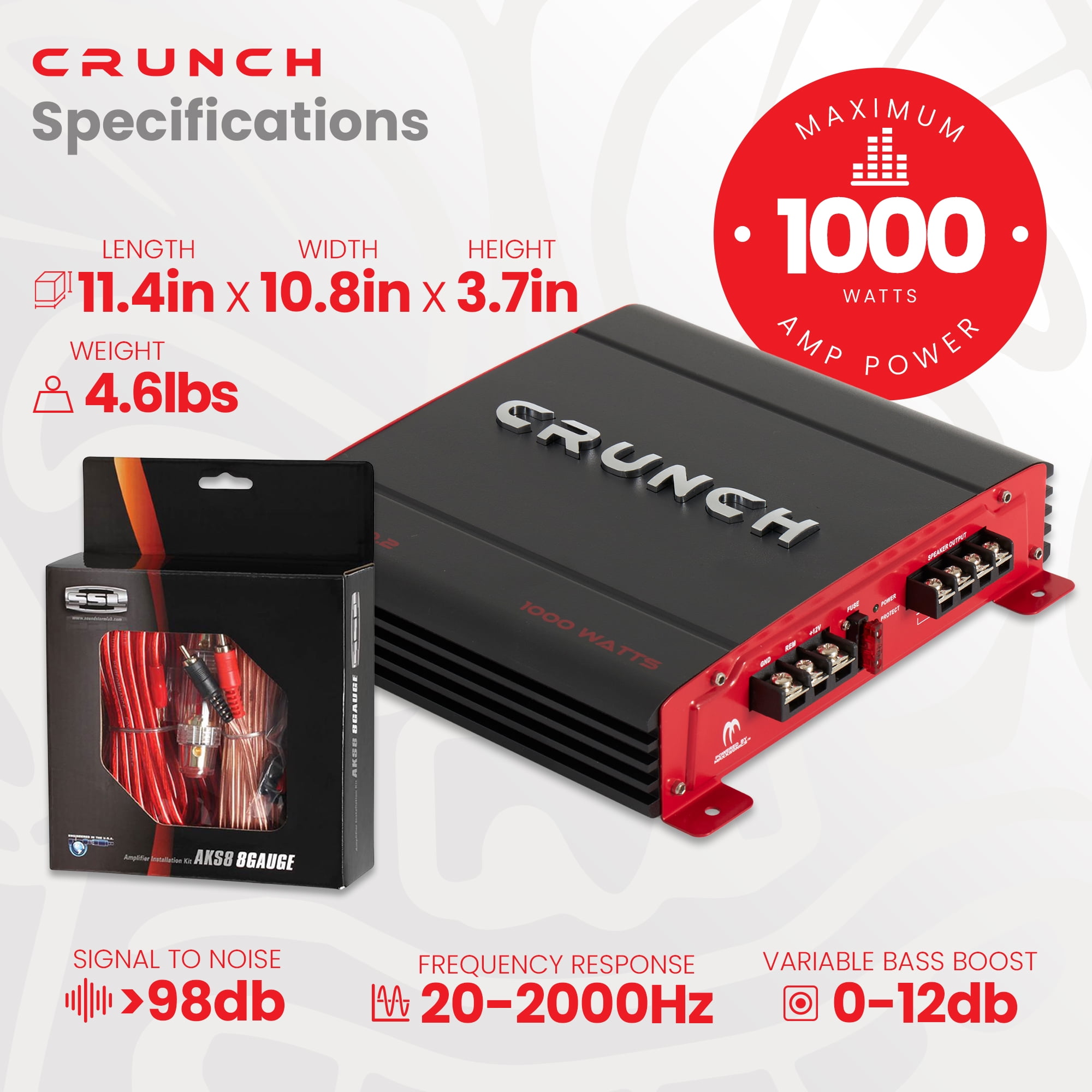 Crunch Car 2 -Channel Vehicle Audio Amplifier