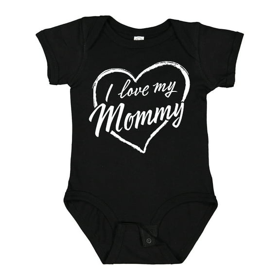 Inktastic I Love My Mommy in White Chalk Heart Boys or Girls Baby Bodysuit