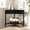Distressed Black / -, variant on SAFAVIEH Gomez Corner Table With Storage Drawer Vintage Grey