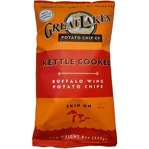 Great Lakes Buffalo Wing Kettle Cooked Potato Chips, 8 oz. Bags , 4