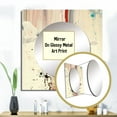 thumbnail image 3 of Designart "Solo Dance Minimalist Abstract Art III" Abstract Painting Square Mirror Wall Decor Modern - Large White Square Bathroom Mirror - Square Printed Wall Mirror Art, 3 of 5