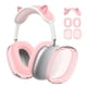 thumbnail image 1 of Funda Transparente 3 en 1 Con Orejas Gato Silicona para Airpods Max () Rosa, 1 of 9
