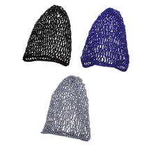 3Pcs Mesh Crochet Hair Nets Bonnet Knit Snood Sleeping Long Hairnet Snoods Hair Covers Scarf Cap Hair Accessories for ( Colorful 1 )